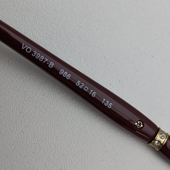 🕶️ Vogue VO3987-B 987 Burgundy Cat Eye Eyeglasses 52/16-135 / JLE242 🕶️ - Picture 6 of 8